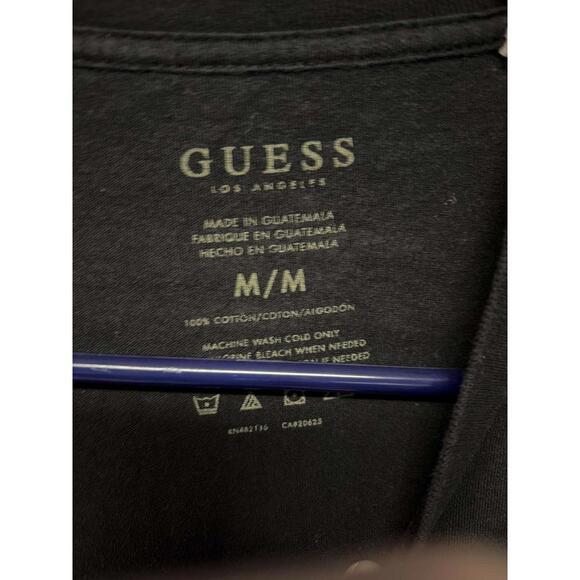 Guess Los Angeles Camo Triangle Logo T-Shirt Black Gold Size M - Picture 2 of 6